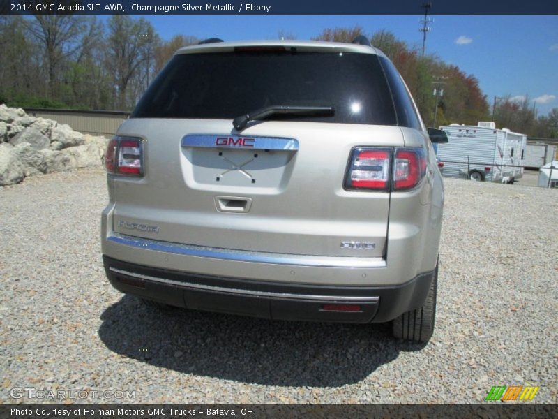 Champagne Silver Metallic / Ebony 2014 GMC Acadia SLT AWD