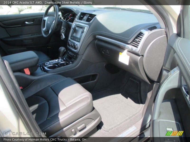 Champagne Silver Metallic / Ebony 2014 GMC Acadia SLT AWD