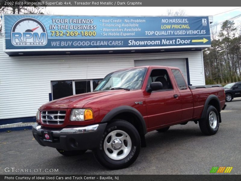 Toreador Red Metallic / Dark Graphite 2002 Ford Ranger XLT SuperCab 4x4
