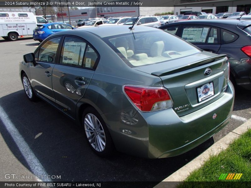 Jasmine Green Metallic / Ivory 2014 Subaru Impreza 2.0i Premium 4 Door
