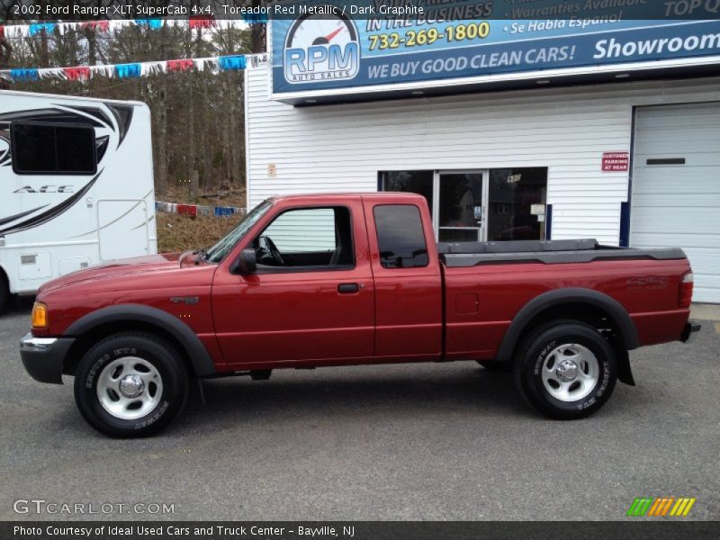 Toreador Red Metallic / Dark Graphite 2002 Ford Ranger XLT SuperCab 4x4