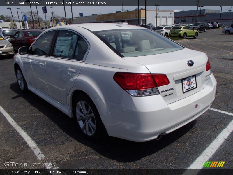 Satin White Pearl / Ivory 2014 Subaru Legacy 2.5i Premium