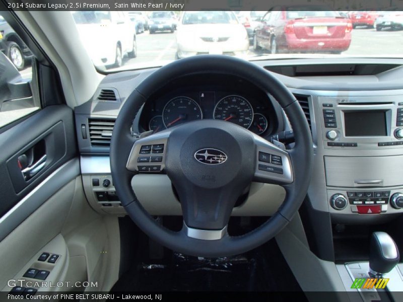 Satin White Pearl / Ivory 2014 Subaru Legacy 2.5i Premium