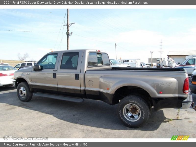 Arizona Beige Metallic / Medium Parchment 2004 Ford F350 Super Duty Lariat Crew Cab 4x4 Dually