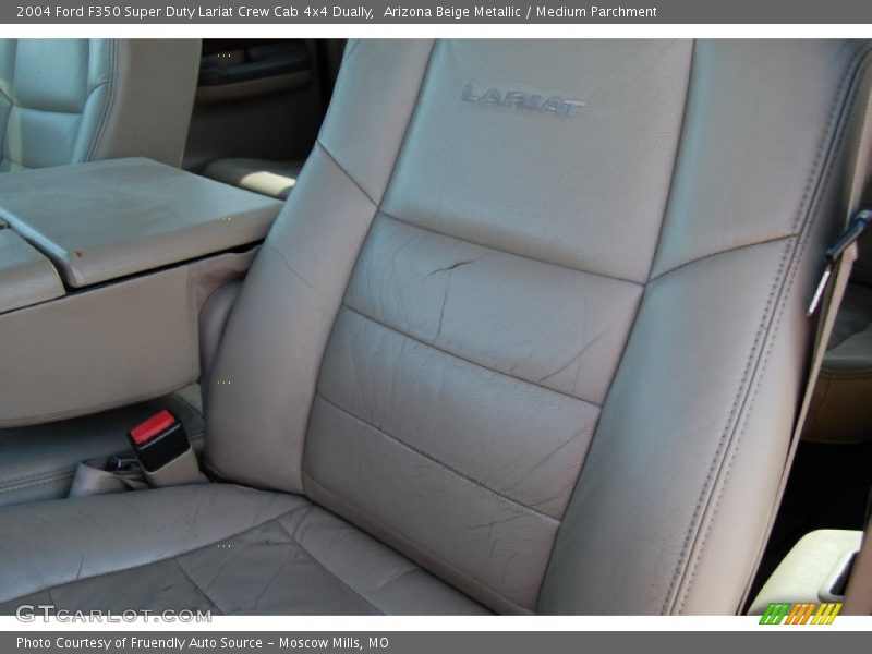 Arizona Beige Metallic / Medium Parchment 2004 Ford F350 Super Duty Lariat Crew Cab 4x4 Dually
