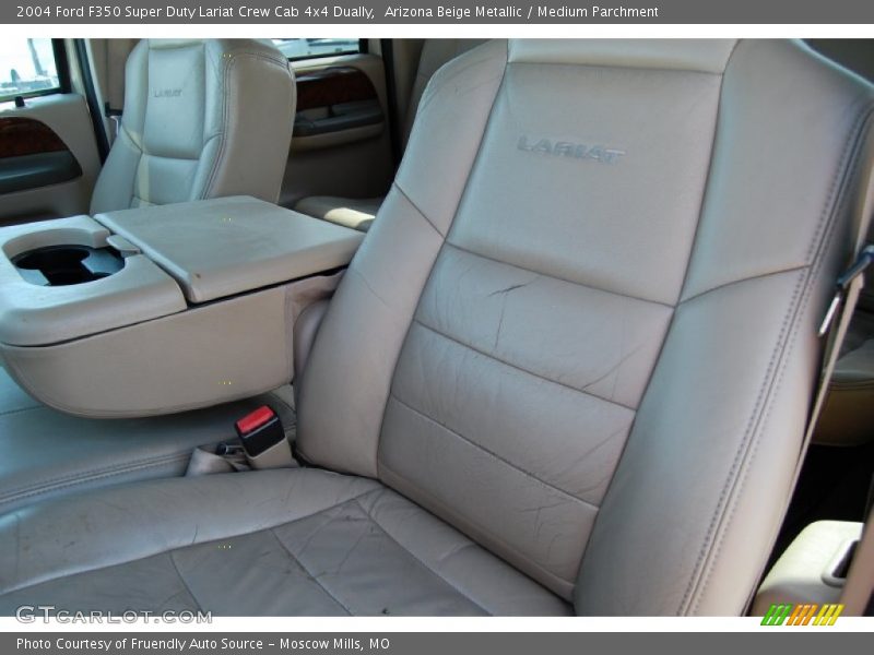 Arizona Beige Metallic / Medium Parchment 2004 Ford F350 Super Duty Lariat Crew Cab 4x4 Dually