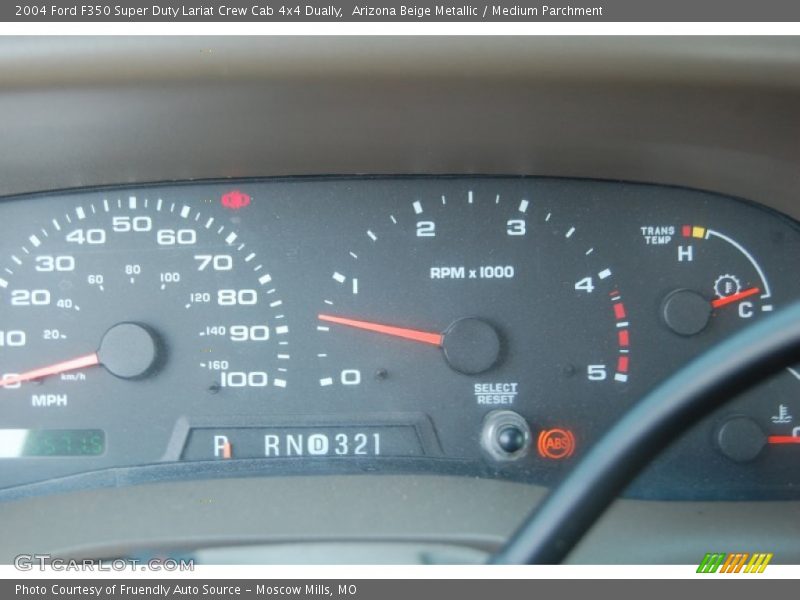Arizona Beige Metallic / Medium Parchment 2004 Ford F350 Super Duty Lariat Crew Cab 4x4 Dually