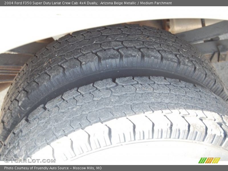 Arizona Beige Metallic / Medium Parchment 2004 Ford F350 Super Duty Lariat Crew Cab 4x4 Dually
