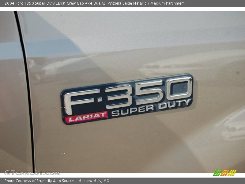 Arizona Beige Metallic / Medium Parchment 2004 Ford F350 Super Duty Lariat Crew Cab 4x4 Dually