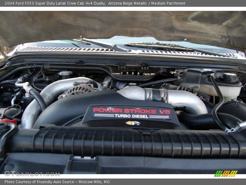 Arizona Beige Metallic / Medium Parchment 2004 Ford F350 Super Duty Lariat Crew Cab 4x4 Dually
