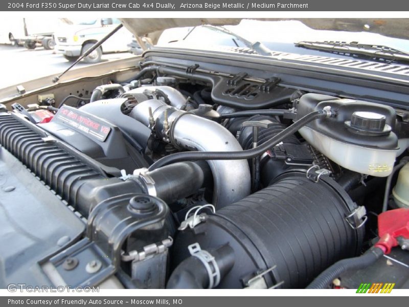 Arizona Beige Metallic / Medium Parchment 2004 Ford F350 Super Duty Lariat Crew Cab 4x4 Dually