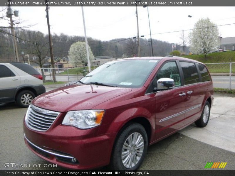 Deep Cherry Red Crystal Pearl / Dark Frost Beige/Medium Frost Beige 2014 Chrysler Town & Country Limited