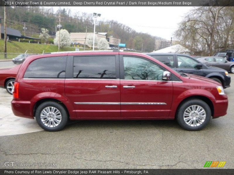 Deep Cherry Red Crystal Pearl / Dark Frost Beige/Medium Frost Beige 2014 Chrysler Town & Country Limited