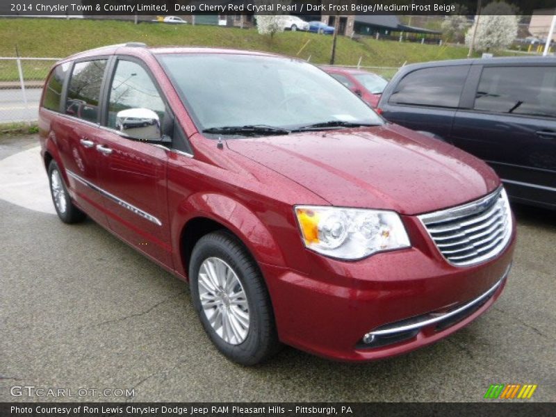 Deep Cherry Red Crystal Pearl / Dark Frost Beige/Medium Frost Beige 2014 Chrysler Town & Country Limited