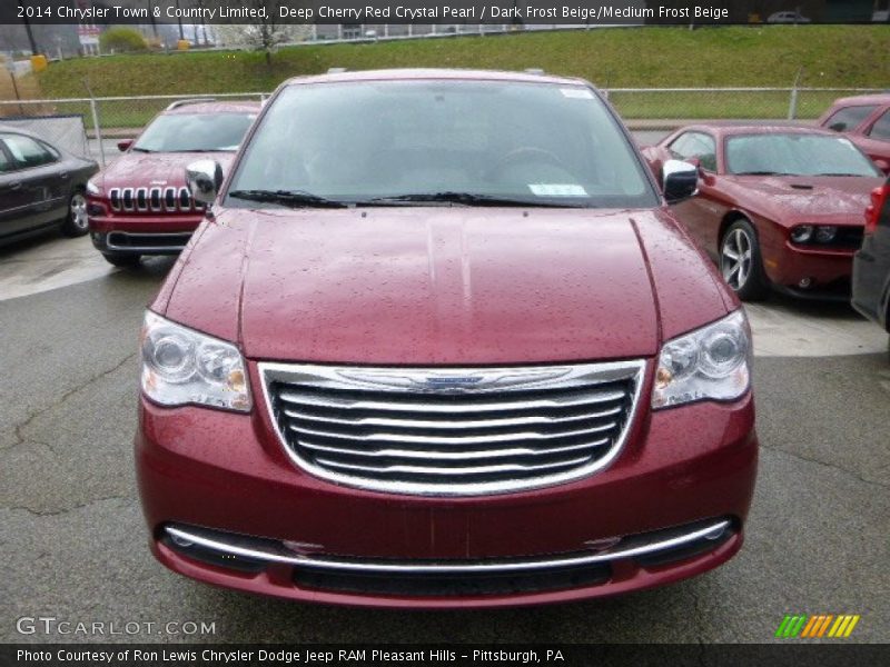 Deep Cherry Red Crystal Pearl / Dark Frost Beige/Medium Frost Beige 2014 Chrysler Town & Country Limited