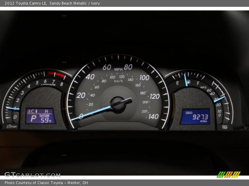 Sandy Beach Metallic / Ivory 2012 Toyota Camry LE
