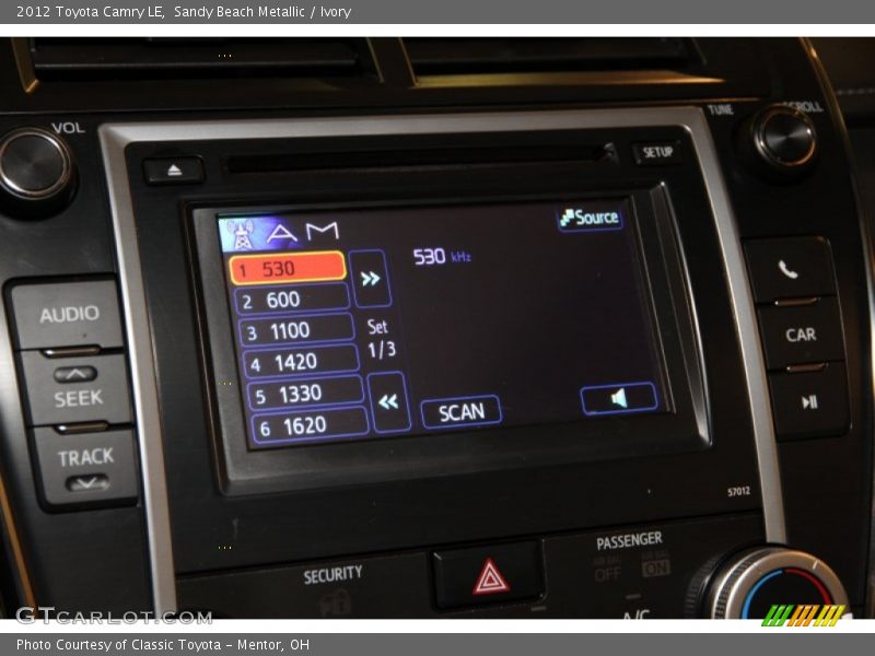 Sandy Beach Metallic / Ivory 2012 Toyota Camry LE