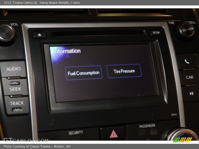 Sandy Beach Metallic / Ivory 2012 Toyota Camry LE