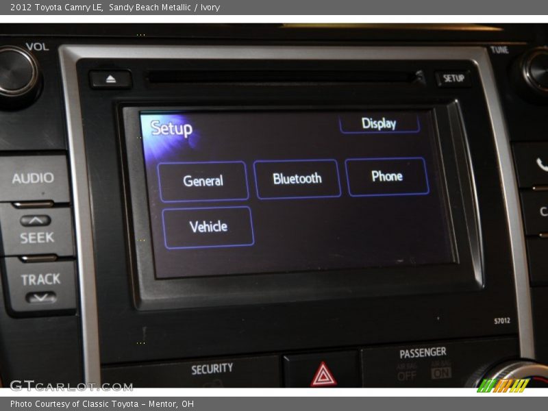 Sandy Beach Metallic / Ivory 2012 Toyota Camry LE