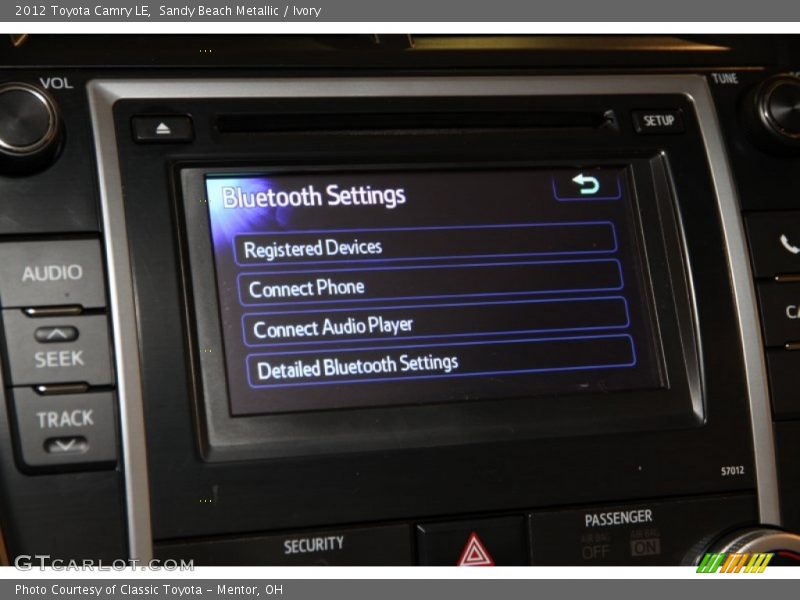Sandy Beach Metallic / Ivory 2012 Toyota Camry LE