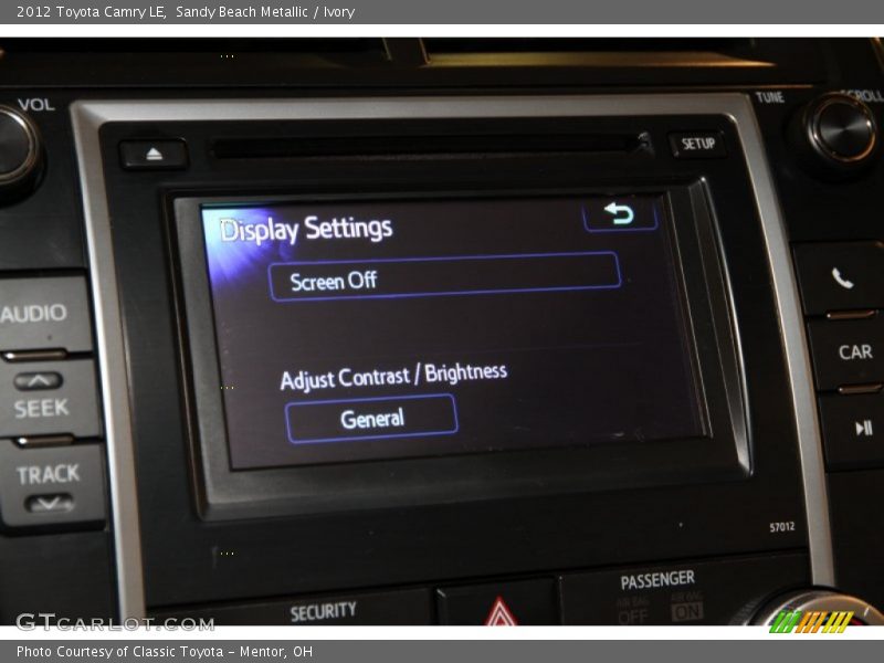 Sandy Beach Metallic / Ivory 2012 Toyota Camry LE