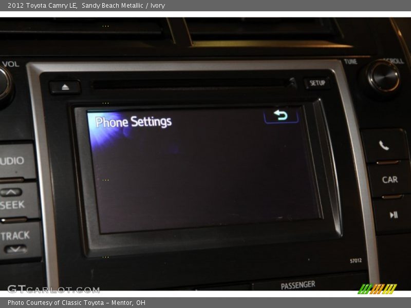 Sandy Beach Metallic / Ivory 2012 Toyota Camry LE