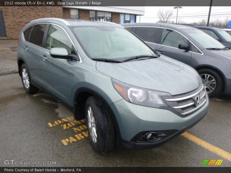 Opal Sage Metallic / Beige 2012 Honda CR-V EX-L 4WD