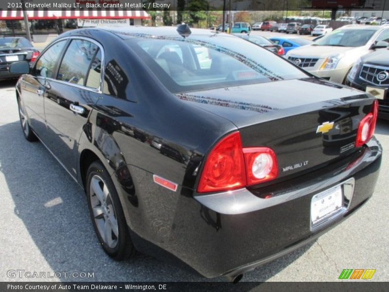 Black Granite Metallic / Ebony 2012 Chevrolet Malibu LT