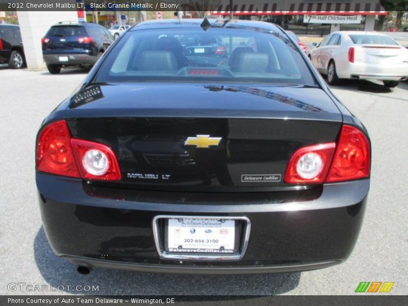 Black Granite Metallic / Ebony 2012 Chevrolet Malibu LT