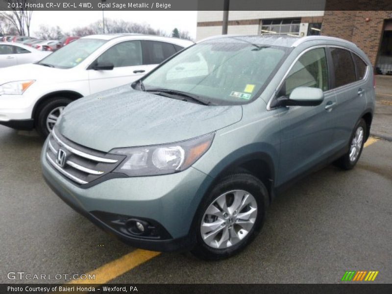 Opal Sage Metallic / Beige 2012 Honda CR-V EX-L 4WD