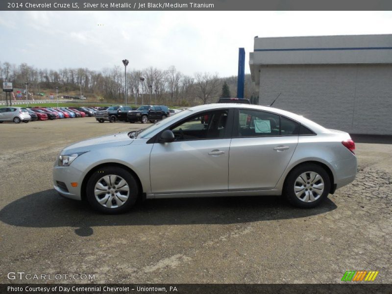 Silver Ice Metallic / Jet Black/Medium Titanium 2014 Chevrolet Cruze LS