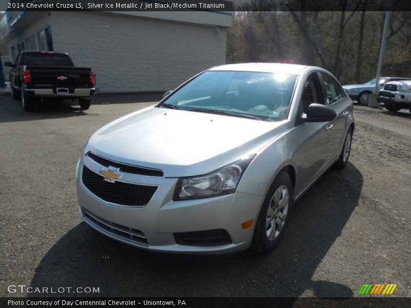 Silver Ice Metallic / Jet Black/Medium Titanium 2014 Chevrolet Cruze LS