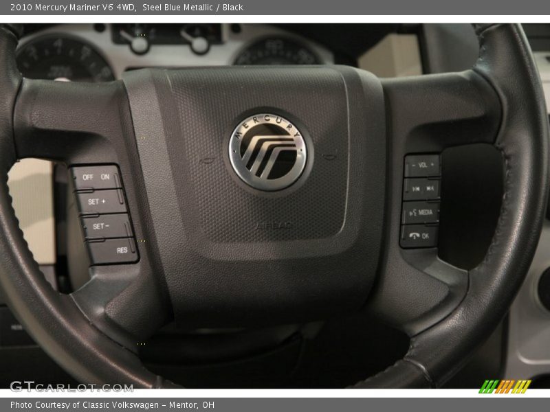Steel Blue Metallic / Black 2010 Mercury Mariner V6 4WD