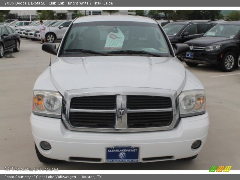 Bright White / Khaki Beige 2006 Dodge Dakota SLT Club Cab