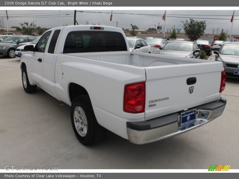 Bright White / Khaki Beige 2006 Dodge Dakota SLT Club Cab