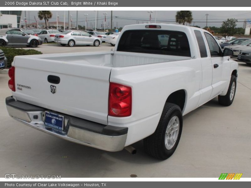 Bright White / Khaki Beige 2006 Dodge Dakota SLT Club Cab