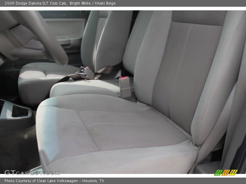 Bright White / Khaki Beige 2006 Dodge Dakota SLT Club Cab