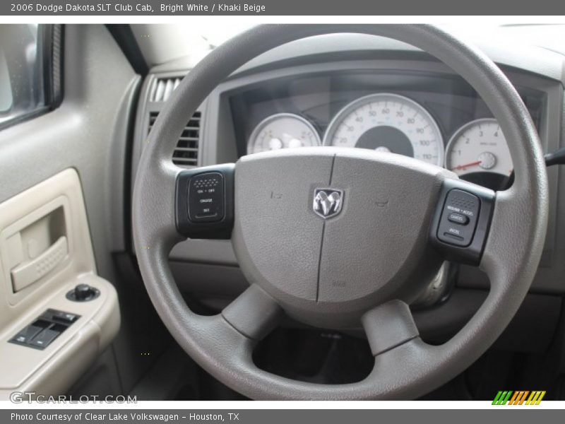 Bright White / Khaki Beige 2006 Dodge Dakota SLT Club Cab