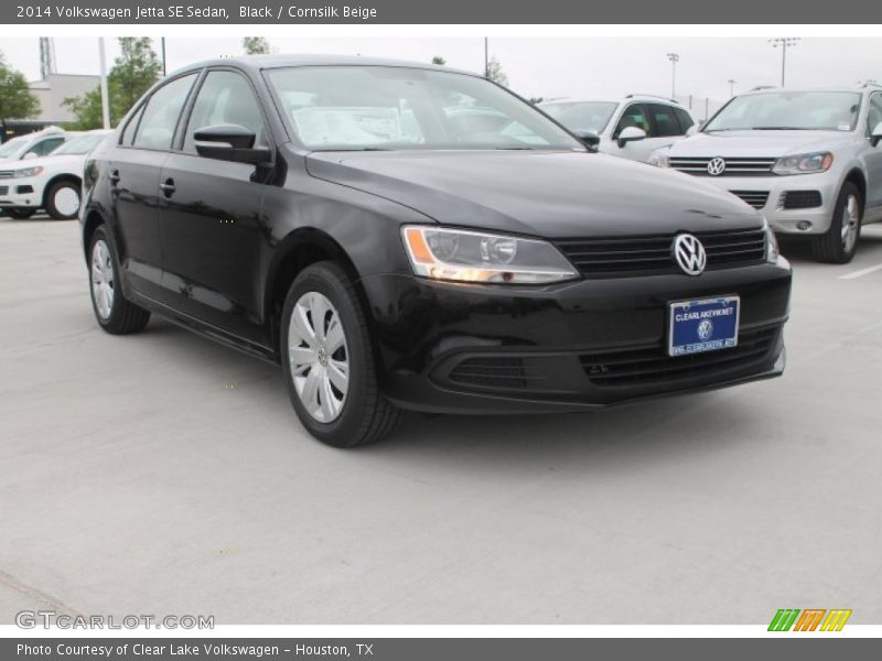 Black / Cornsilk Beige 2014 Volkswagen Jetta SE Sedan