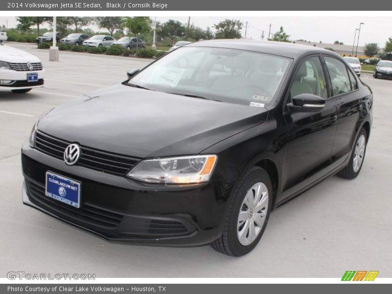 Black / Cornsilk Beige 2014 Volkswagen Jetta SE Sedan