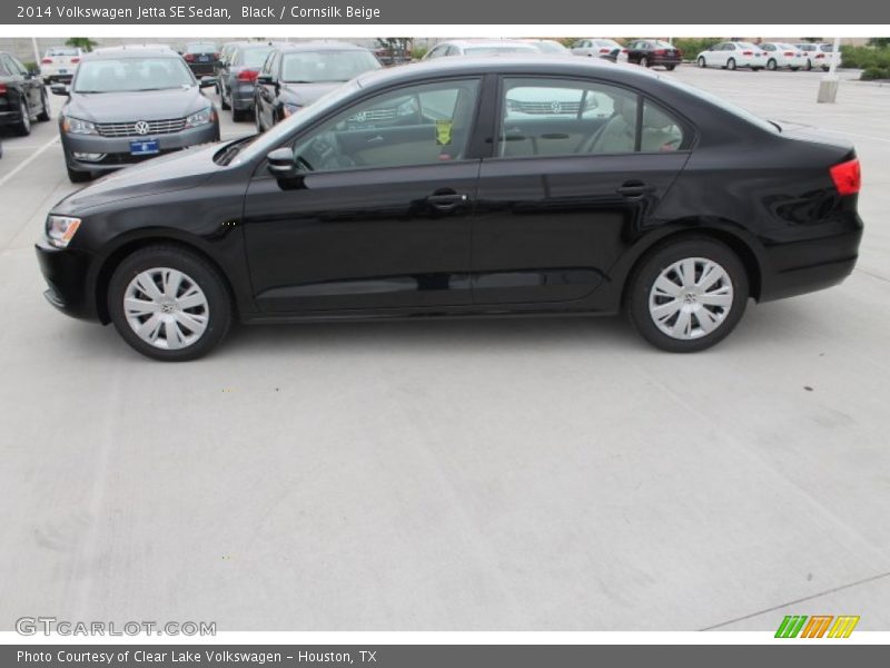 Black / Cornsilk Beige 2014 Volkswagen Jetta SE Sedan