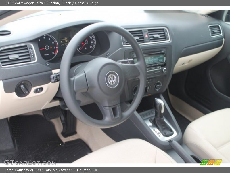 Black / Cornsilk Beige 2014 Volkswagen Jetta SE Sedan