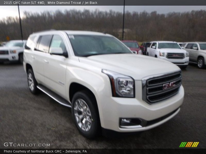 White Diamond Tricoat / Jet Black 2015 GMC Yukon SLT 4WD