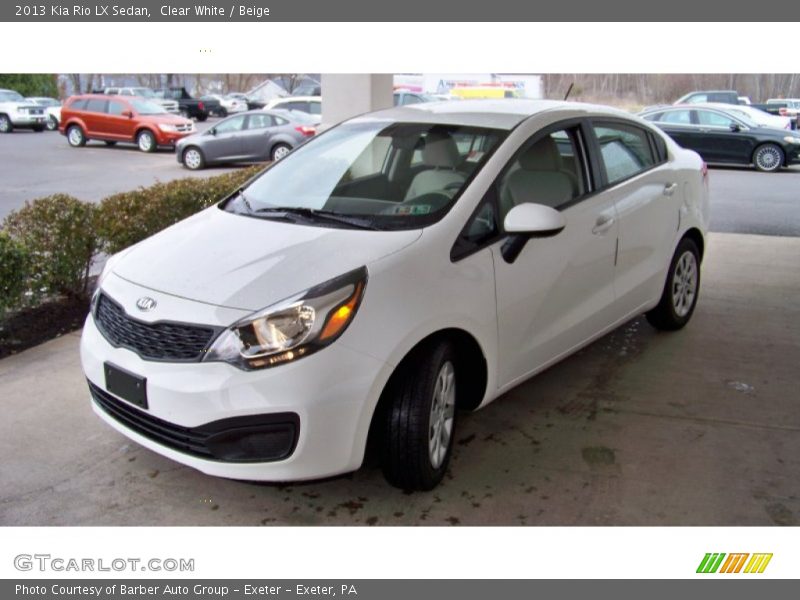 Clear White / Beige 2013 Kia Rio LX Sedan