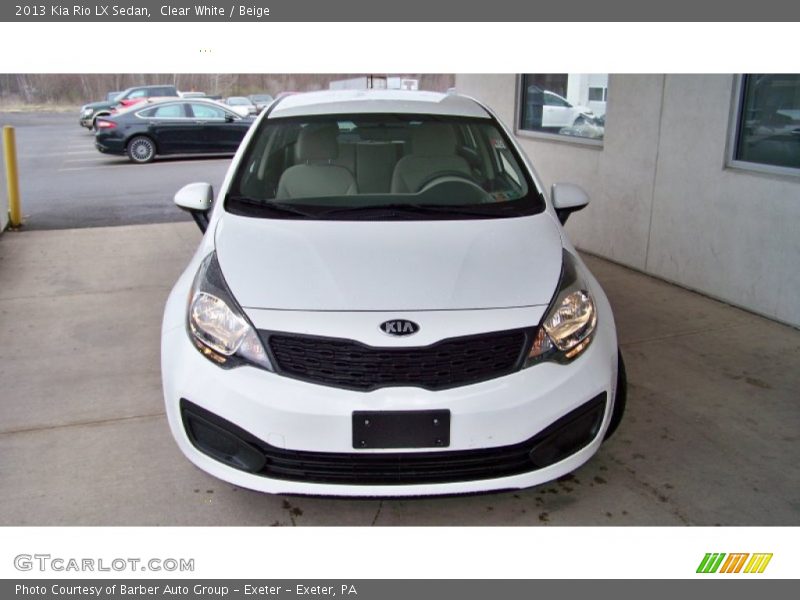 Clear White / Beige 2013 Kia Rio LX Sedan