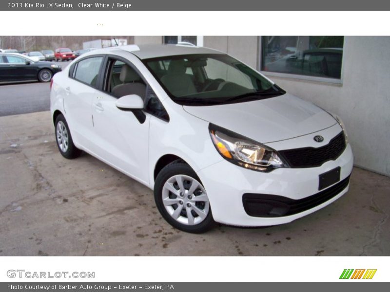 Clear White / Beige 2013 Kia Rio LX Sedan
