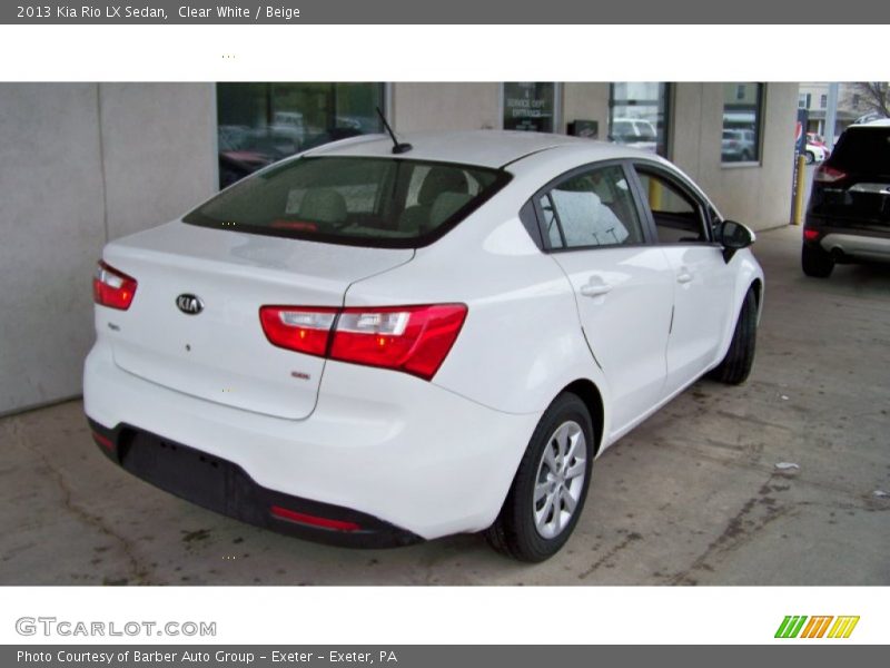 Clear White / Beige 2013 Kia Rio LX Sedan