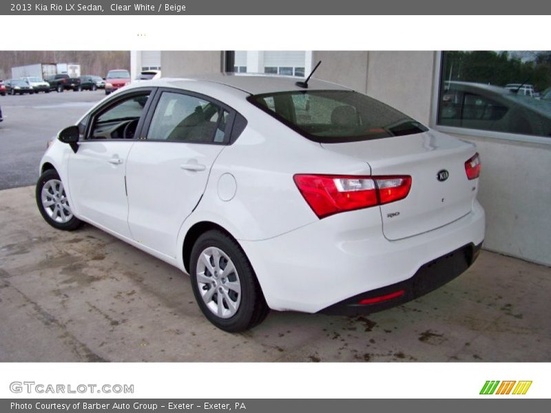 Clear White / Beige 2013 Kia Rio LX Sedan