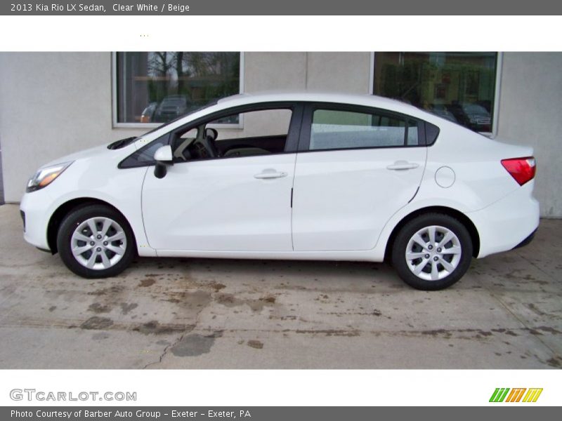 Clear White / Beige 2013 Kia Rio LX Sedan