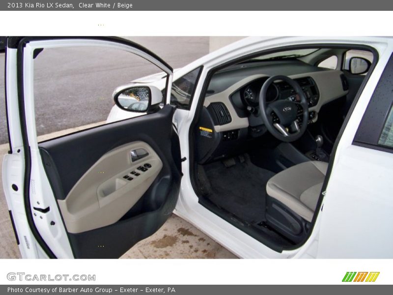 Clear White / Beige 2013 Kia Rio LX Sedan